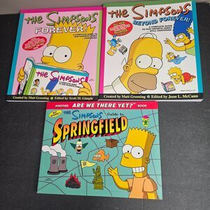Simpsons Books Lot of 3 Simpsons Forever! Beyond Forever! Guide to Springfield